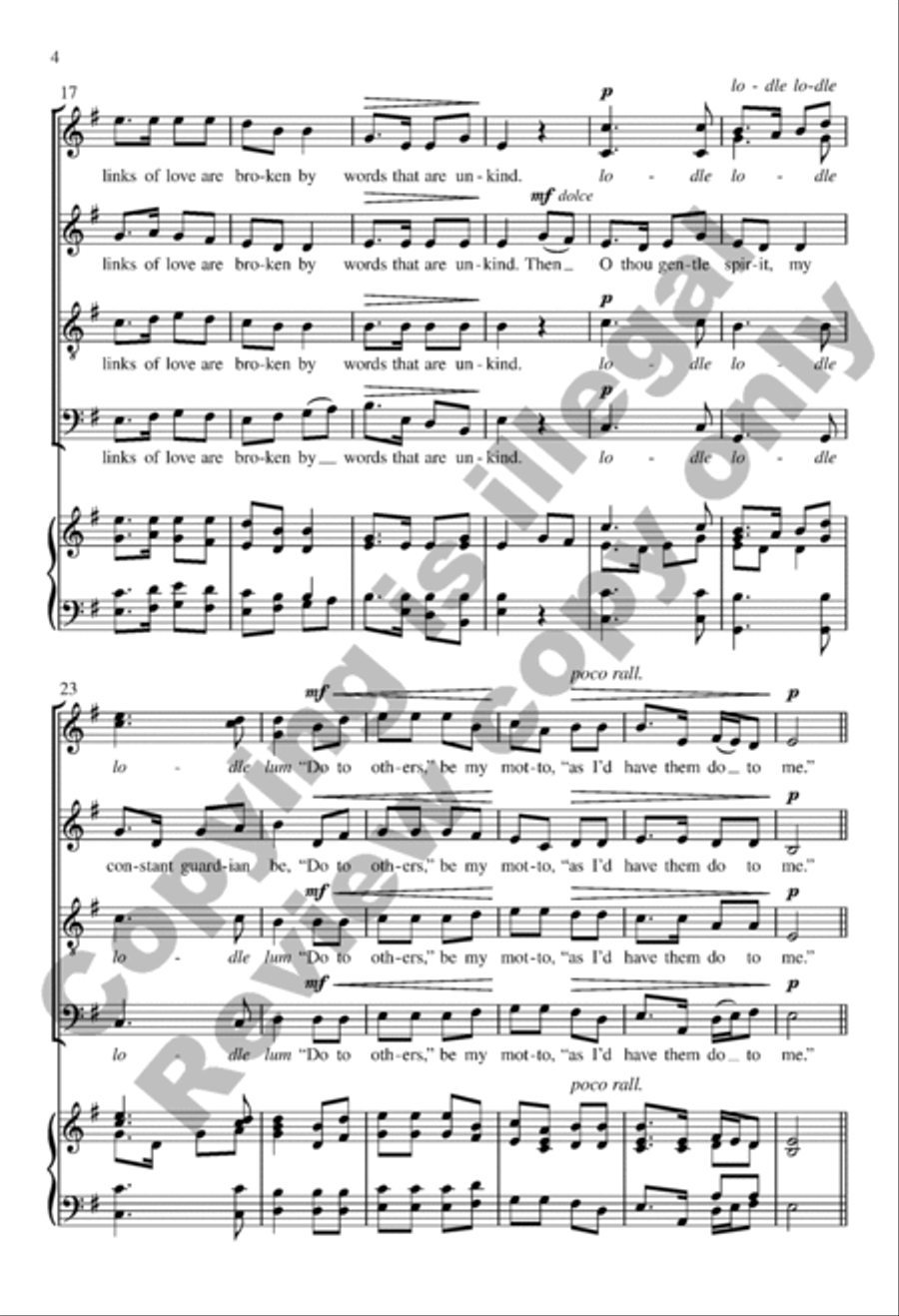 Gentle Words Gentle Words 4-Part scores gallery preview page 4