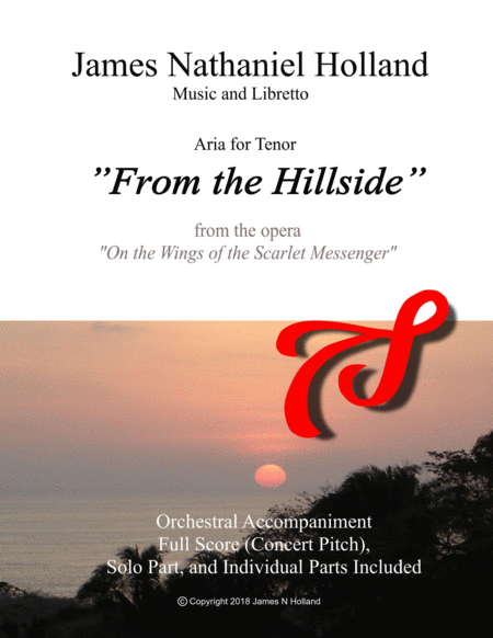 From the Hillside, Aria for Tenor with Orchestral Accompaniment from On the Wings of the Scarlet Mes image number null