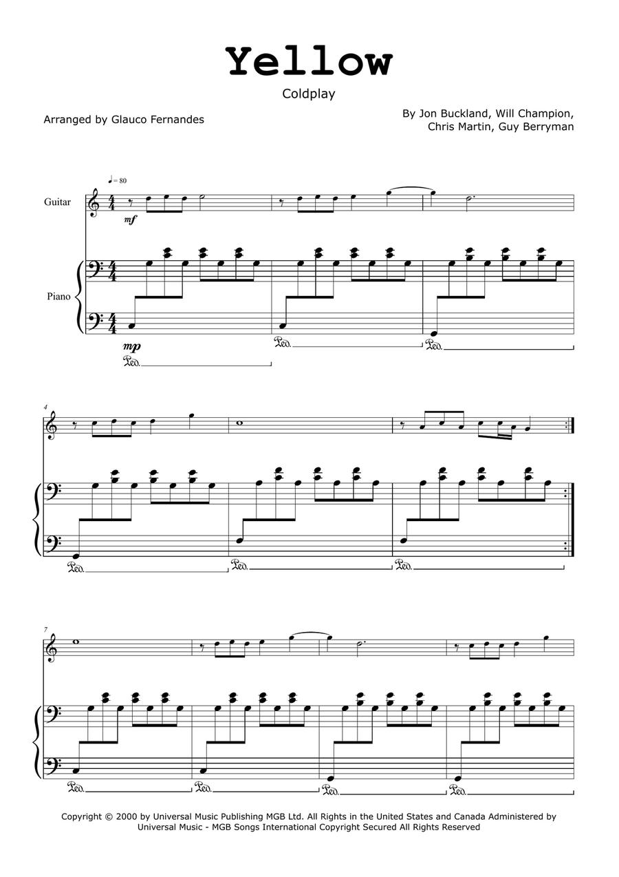 Yellow Chamber Music scores gallery preview page 1