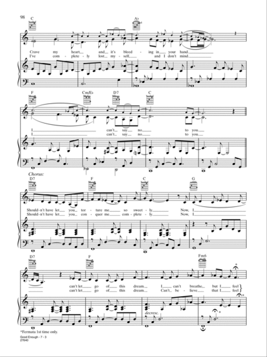 Good Enough Piano, Vocal, Guitar scores gallery preview page 3
