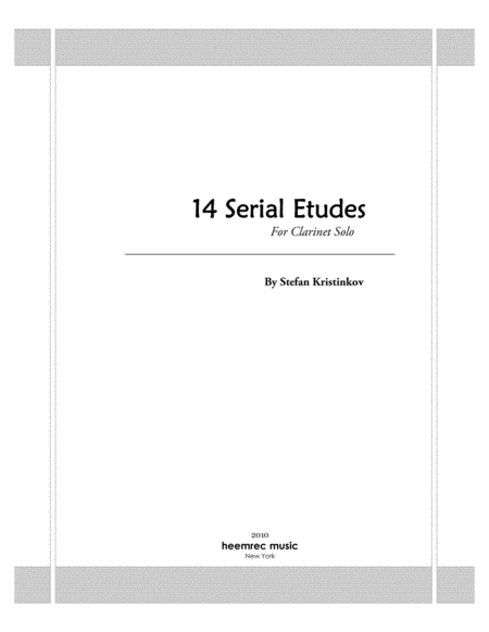 14 Serial Etudes for Clarinet Solo image number null