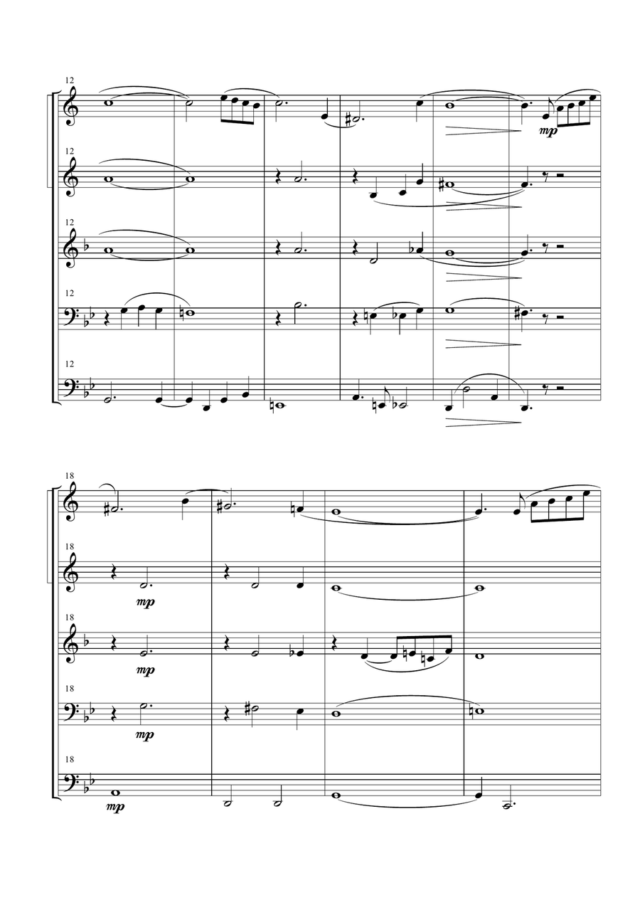 The Shadow Of Your Smile Brass Ensemble scores gallery preview page 4