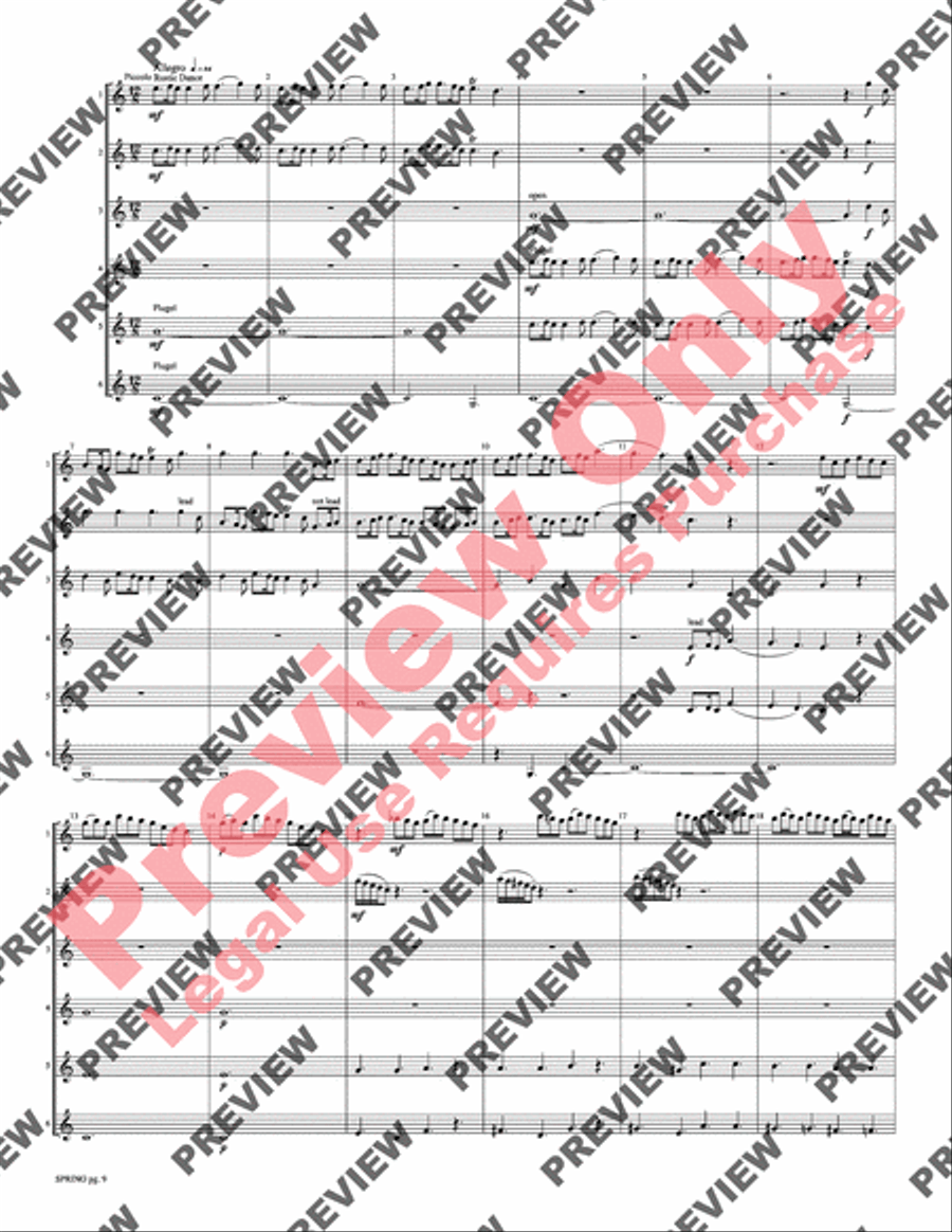 Spring from The Four Seasons Small Ensemble scores gallery preview page 11