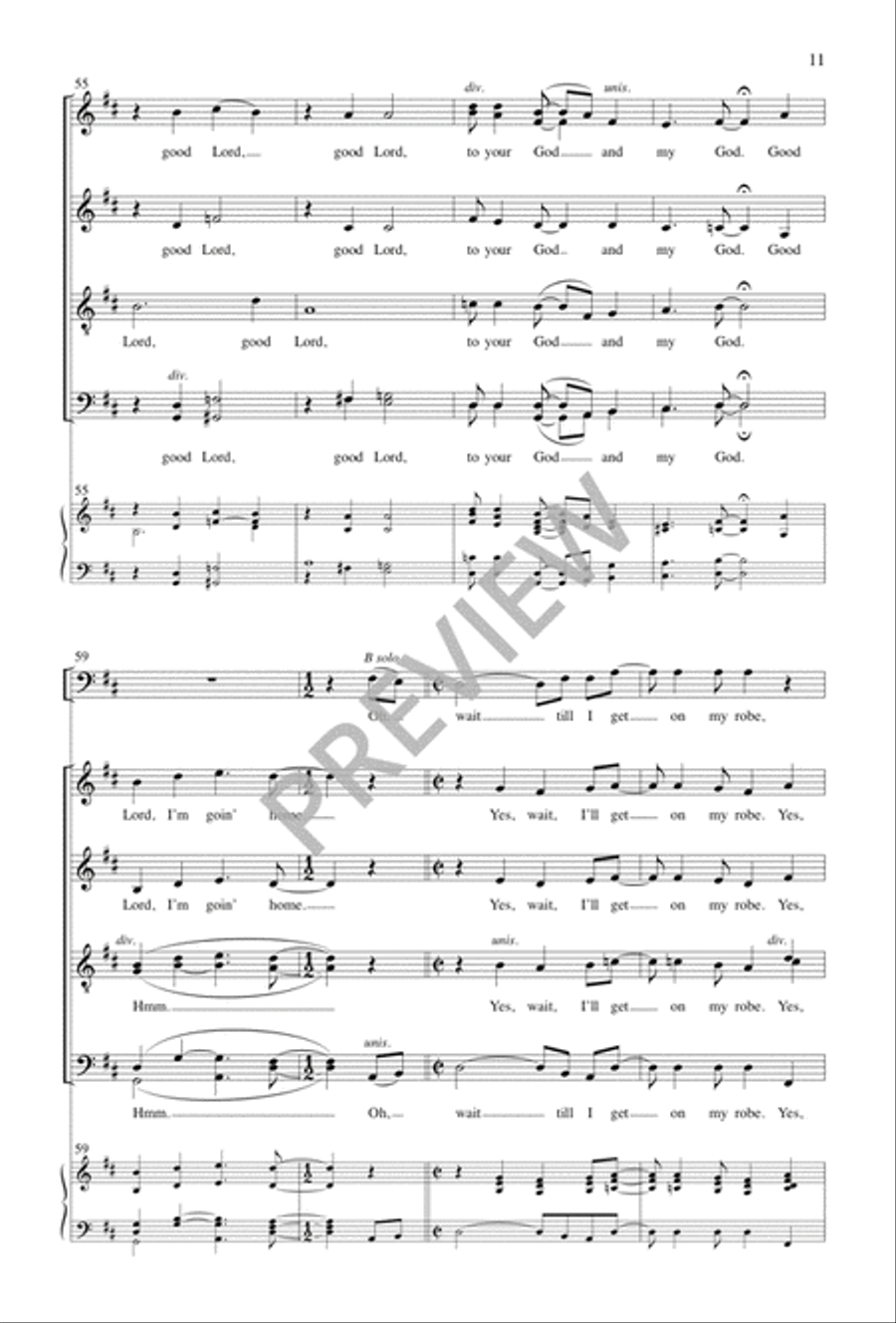 Wait till I Get on My Robe Divisi scores gallery preview page 12