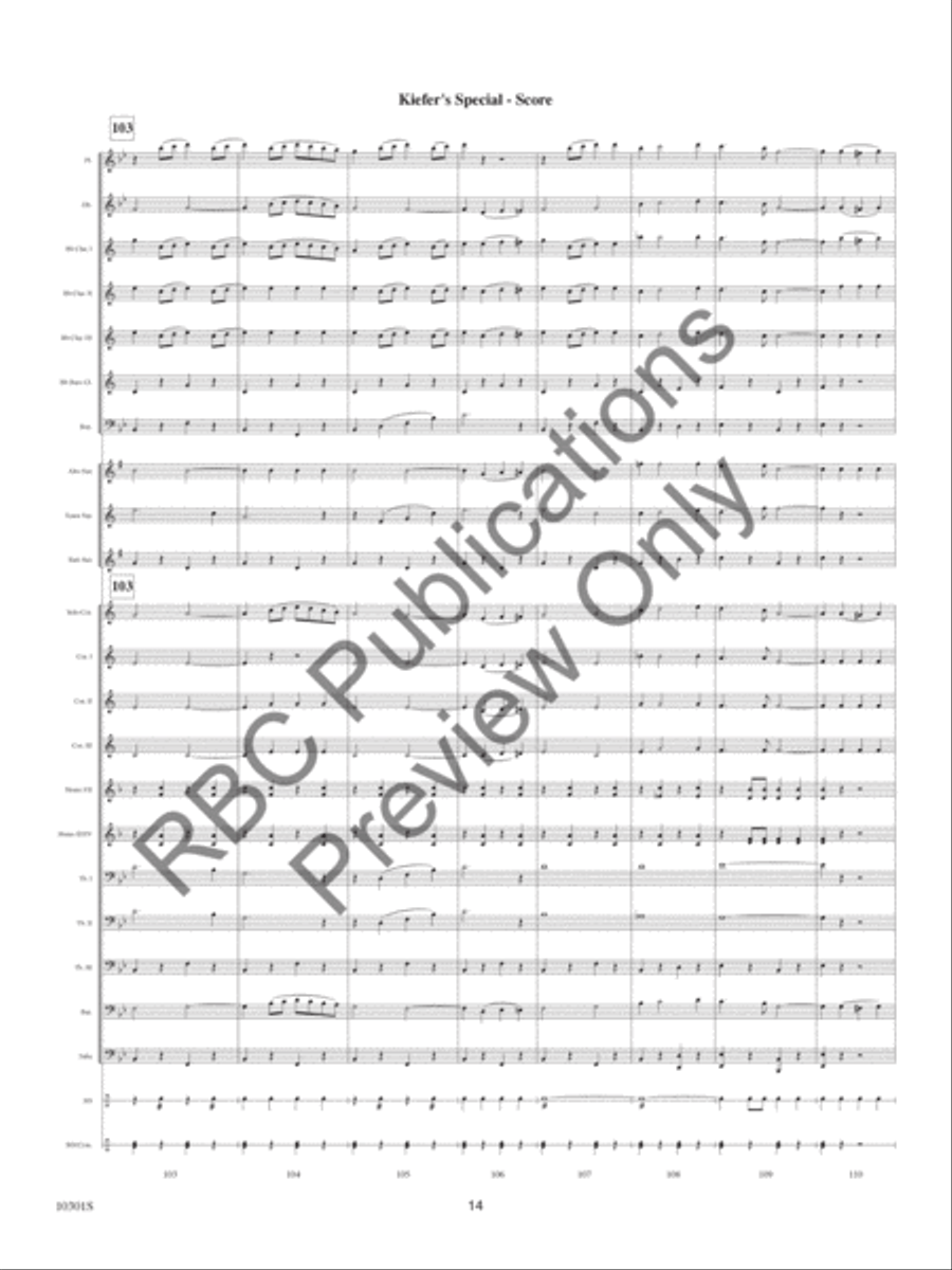 Kiefer's Special Concert Band scores gallery preview page 16