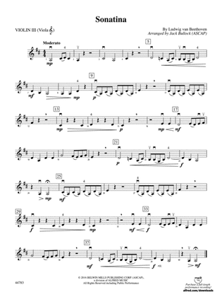 Sonatina: 3rd Violin (Viola [TC])