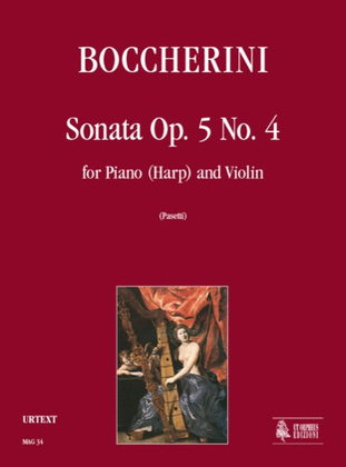 Book cover for Sonata Op. 5 No. 4 for Piano (Harp) and Violin
