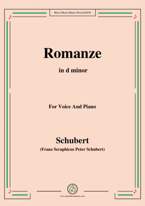 Schubert-Romanze,from 'the play Rosamunde',in d minor,Op.26,for Voice and Piano