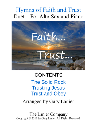 Book cover for Gary Lanier: Hymns of Faith and Trust (Duets for Alto Sax & Piano)
