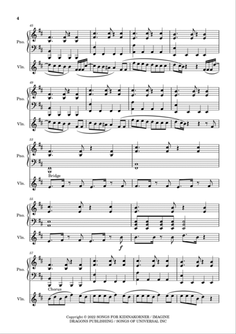 Bones Violin Solo scores gallery preview page 4