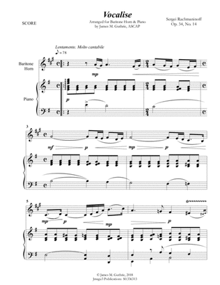 Rachmaninoff: Vocalise for Baritone Horn & Piano