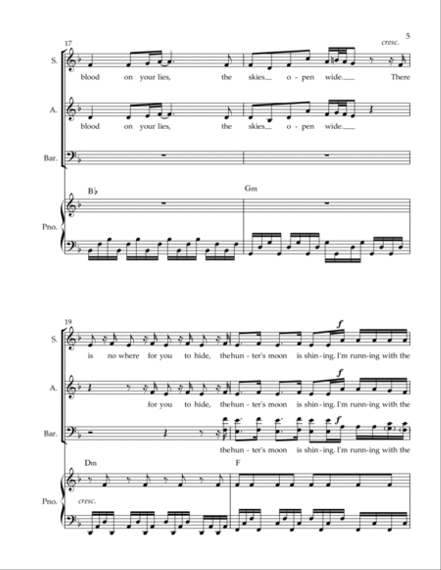 Running With The Wolves 3-Part scores gallery preview page 5