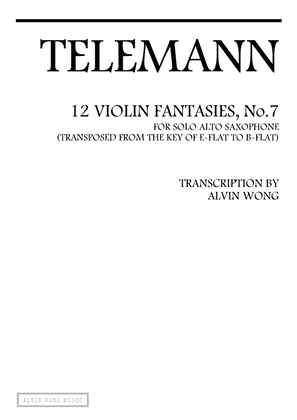 Violin Fantasie No.7 - Alto Saxophone