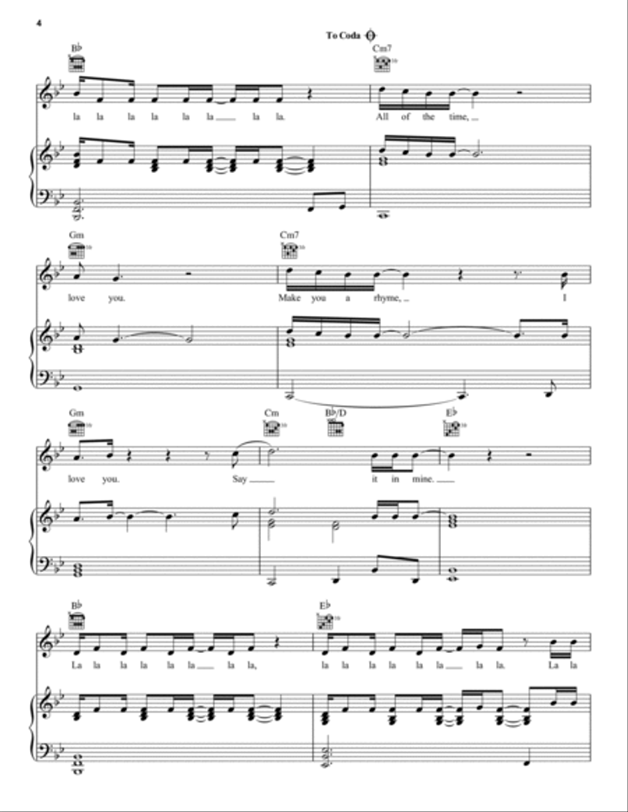 Watch Me Watch Me Piano, Vocal, Guitar scores gallery preview page 4