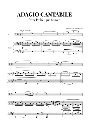 Book cover for Sonata Pathetique (2nd Movement) - Adagio Cantabile for Basoon and Piano