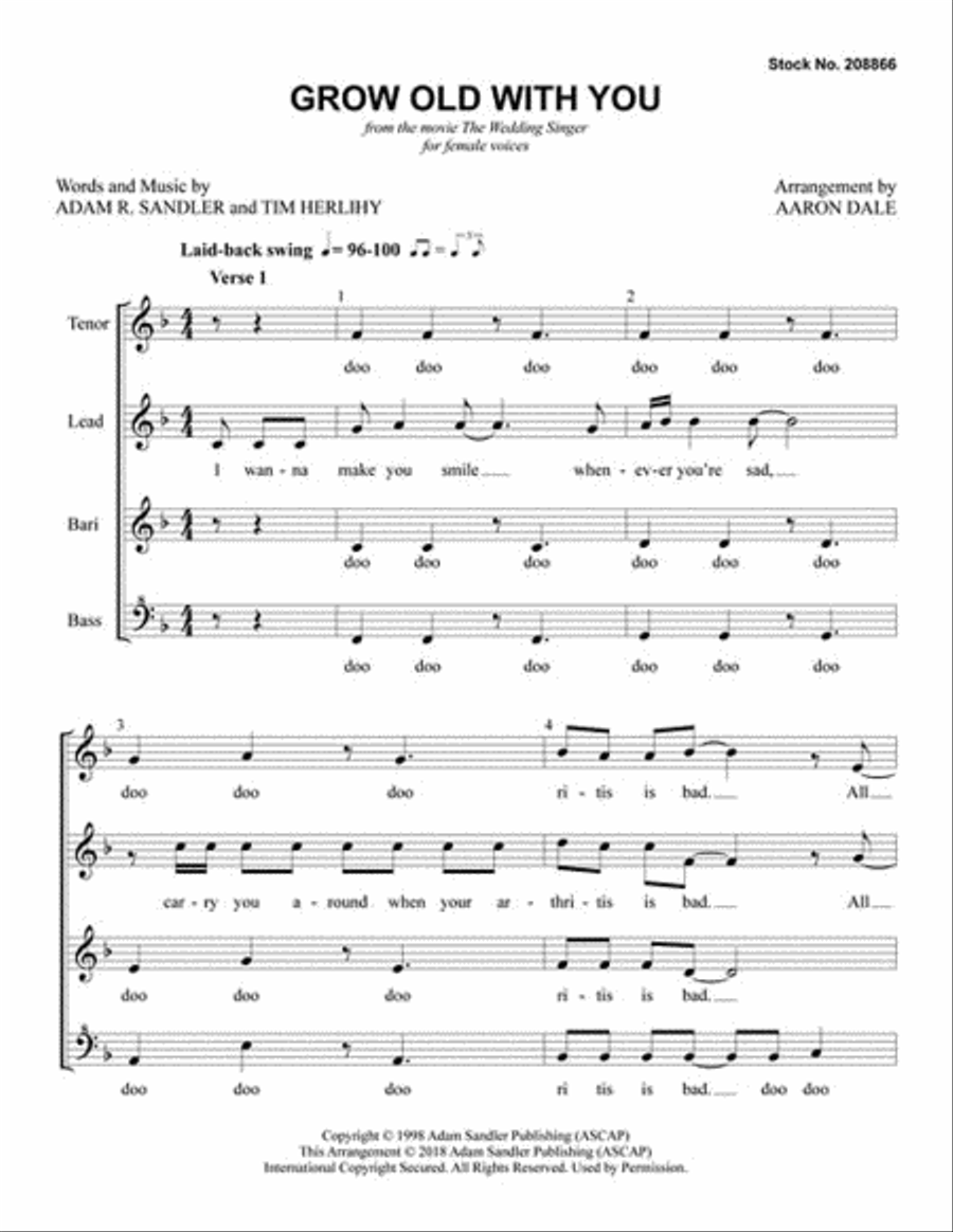 Grow Old With You SSAA scores gallery preview page 2
