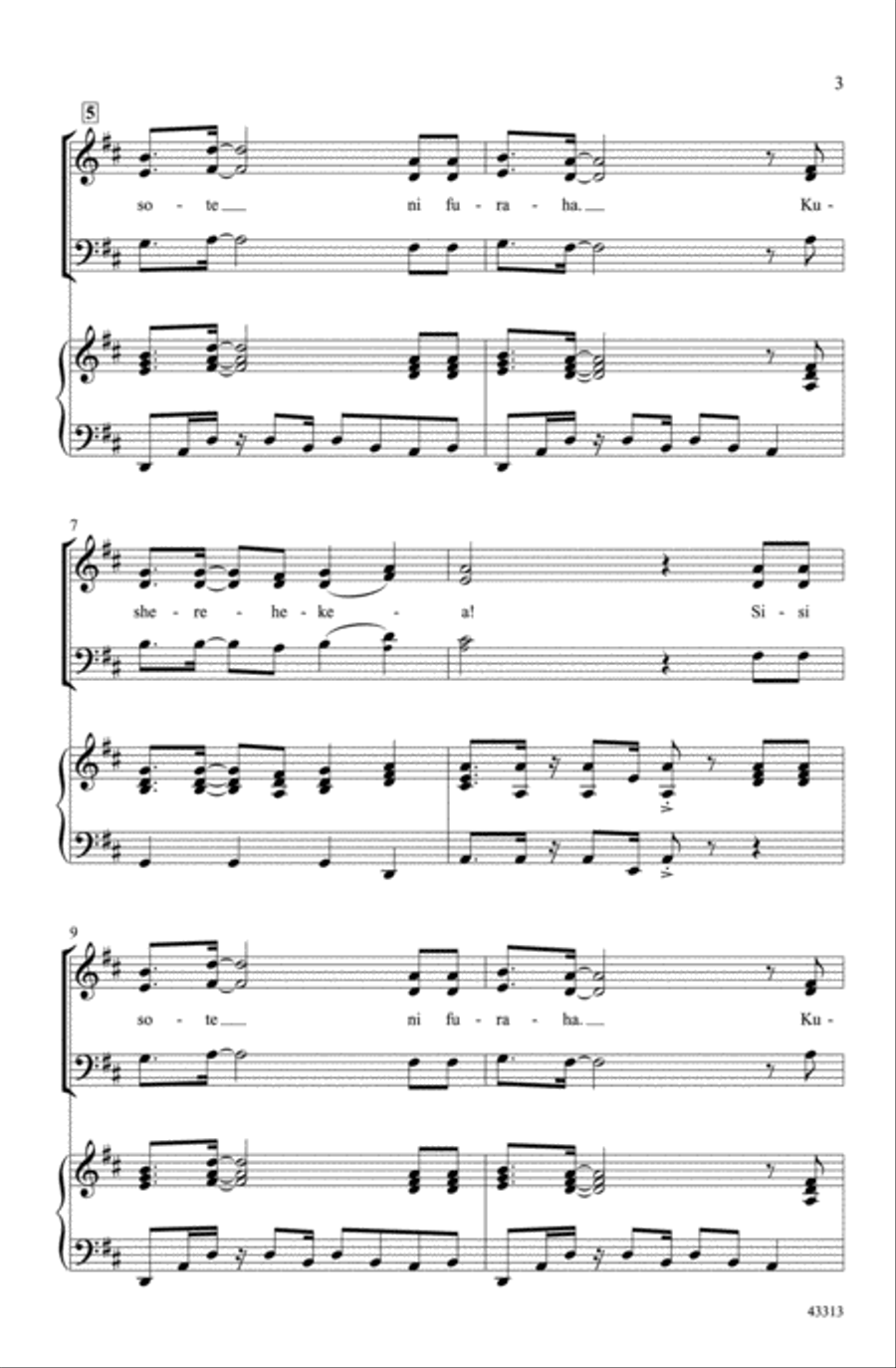 Sisi Sote Sisi Sote Choir scores gallery preview page 2
