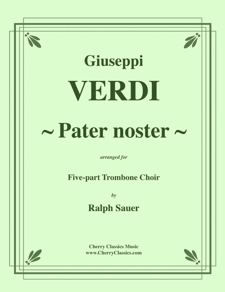 Pater Noster for 5-part Trombone Choir image number null