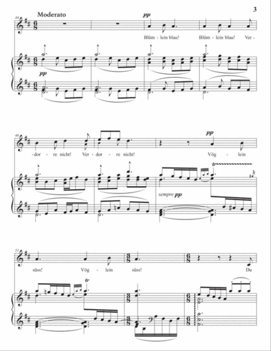 MAHLER: Wenn mein Schatz Hochzeit macht (transposed to C-sharp minor) Voice scores gallery preview page 4