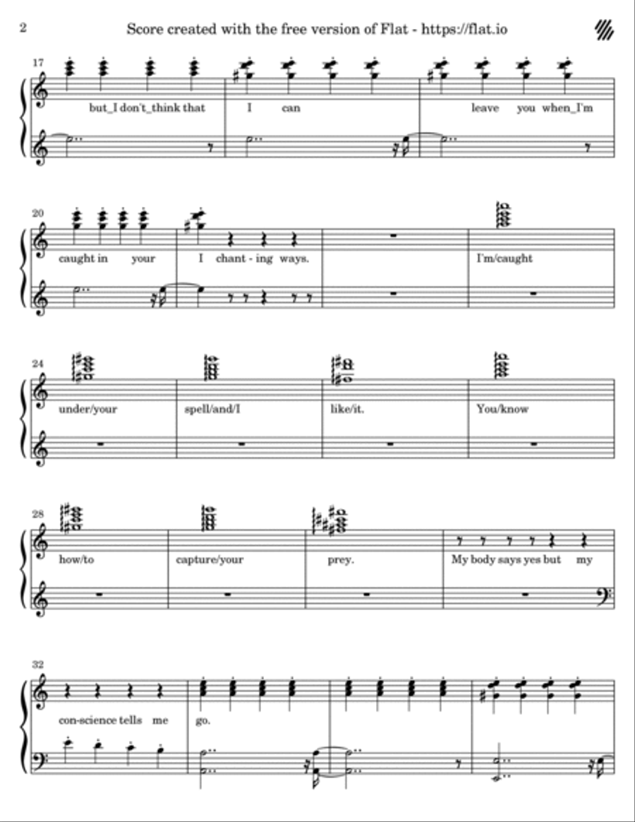 Bad for me Voice scores gallery preview page 2