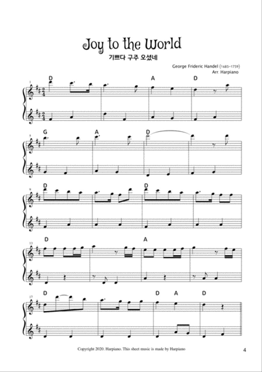 A Collection of Traditional Christmas Carols II (J to W, 17 songs) Handbell Choir scores gallery preview page 4