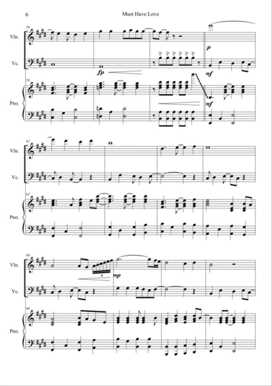 Must Have Love Must Have Love Piano Trio scores gallery preview page 6