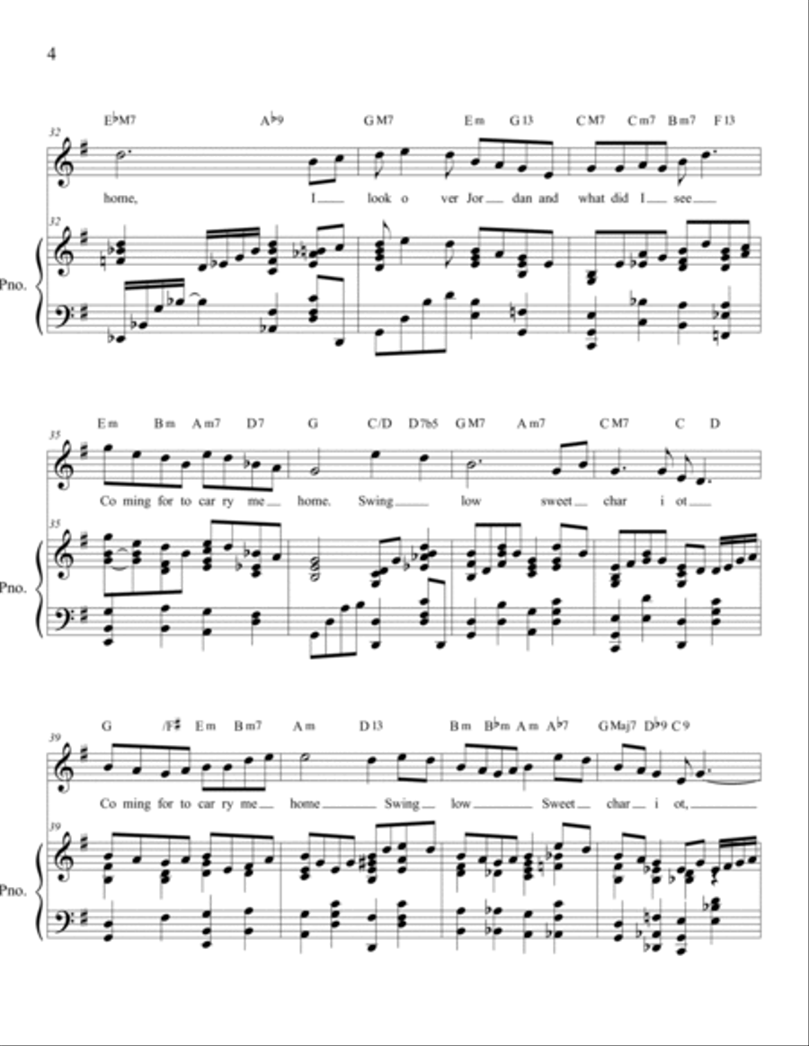 He's Got the Whole World-Swing Low Sweet Chariot Small Ensemble scores gallery preview page 4