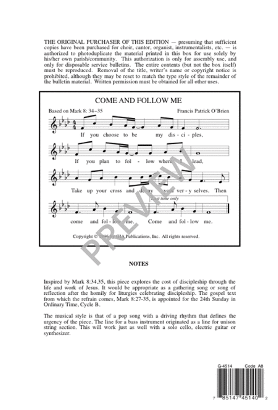 Come and Follow Me 4-Part scores gallery preview page 8