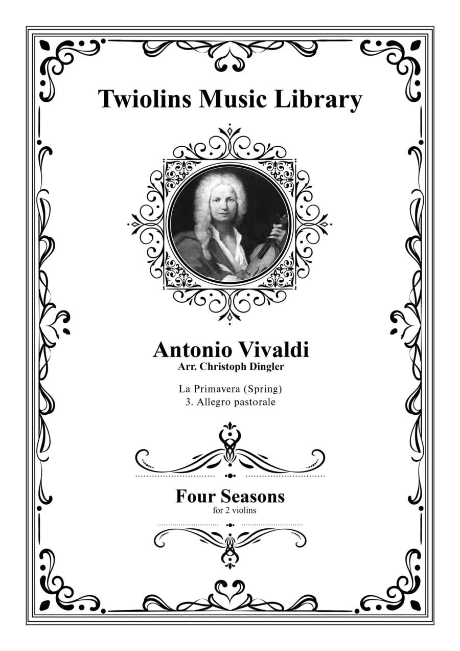 Four Seasons, Concerto No. 1 – La Primavera (Spring) String Duet scores gallery preview page 1