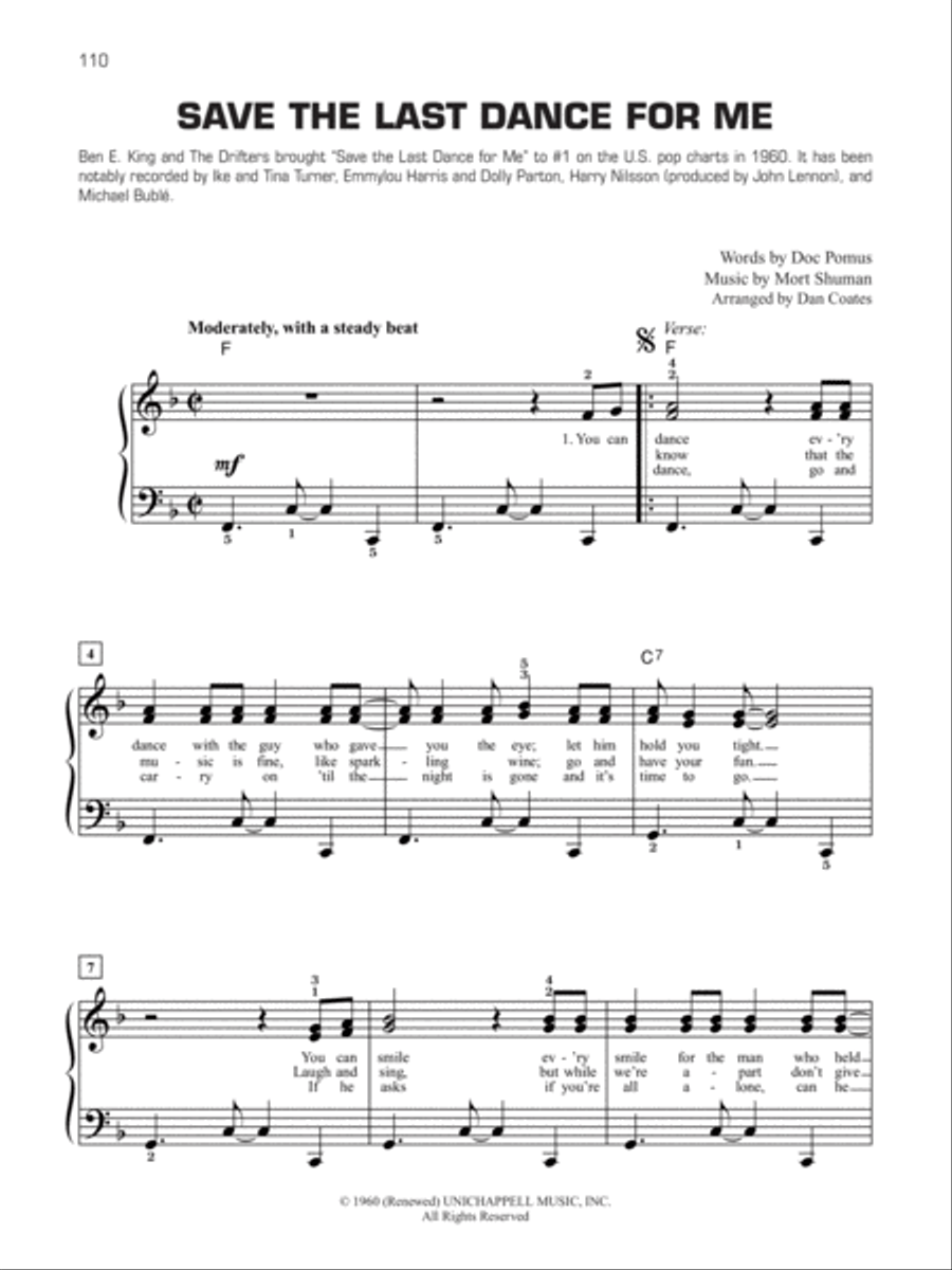 Decade by Decade 1960s Easy Piano scores gallery preview page 5