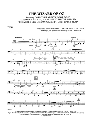 Book cover for The Wizard of Oz (Medley): Tuba