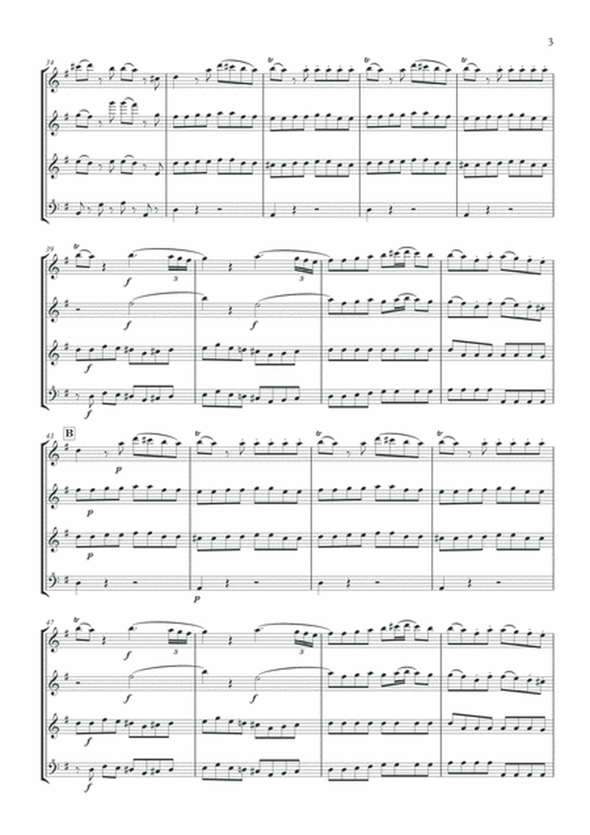Eine Kleine NachtMusik (A Little Night Music) - for recorder quartet image number null