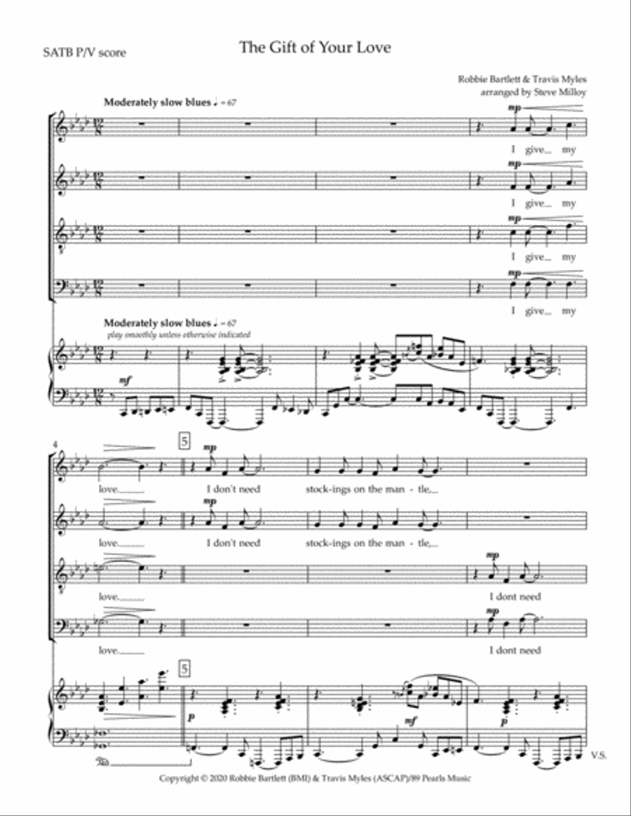The Gift of Your Love The Gift of Your Love 4-Part scores gallery preview page 1