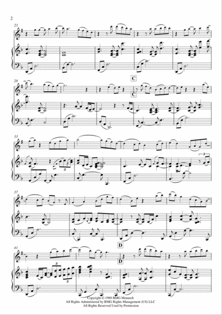 Right Here Waiting Tenor Saxophone scores gallery preview page 2