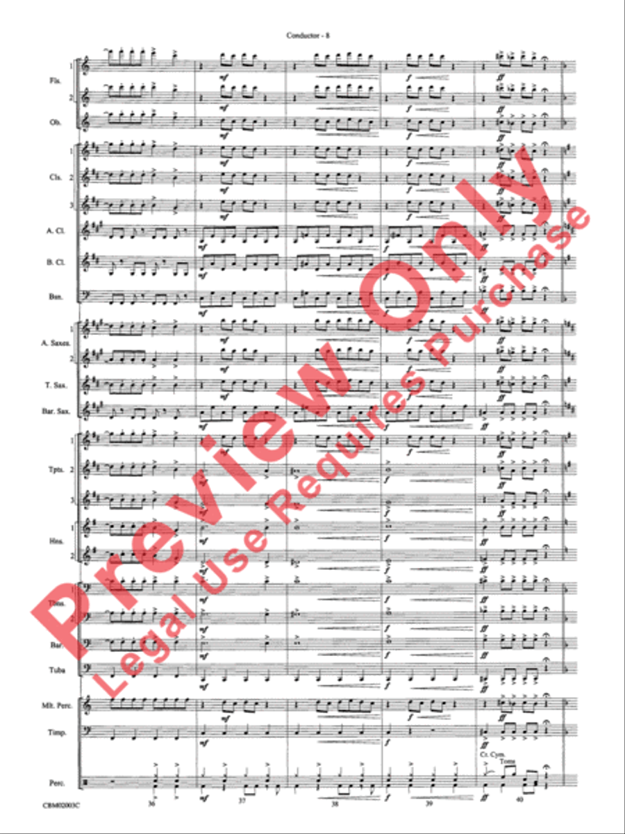 Mamma Mia! - Concert Band (Conductor's Score) Concert Band scores gallery preview page 11