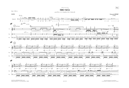 Trio Seul - Flute/Saxophone Mib Et Violoncelle