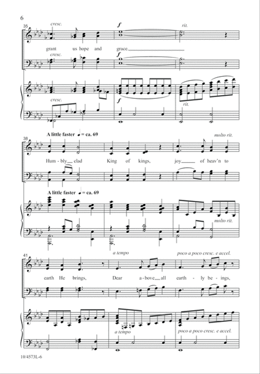 He Who Made the Starry Skies 4-Part scores gallery preview page 6