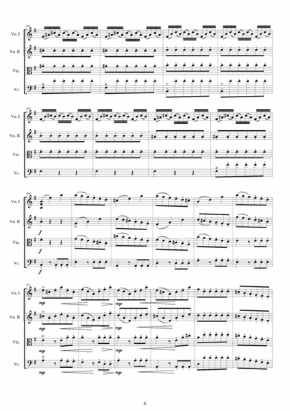 Vivaldi - Violin Concerto in G major RV 301 Op.4 No.3 for String Quartet image number null