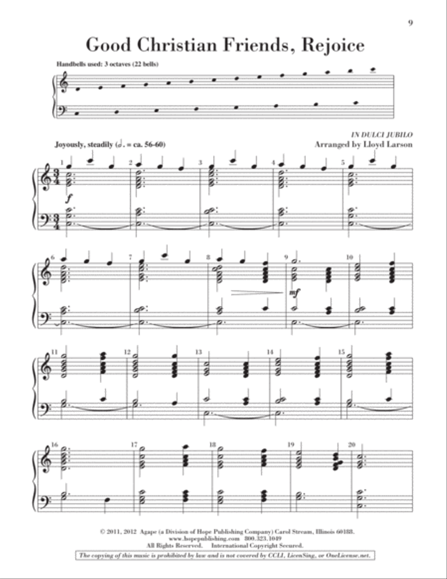 Keep It Simple 5 (Christmas Sacred and Secular) 3-Octaves scores gallery preview page 12