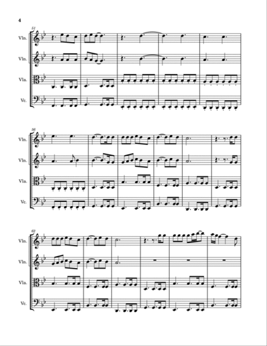 Lonely Day Lonely Day String Quartet scores gallery preview page 4