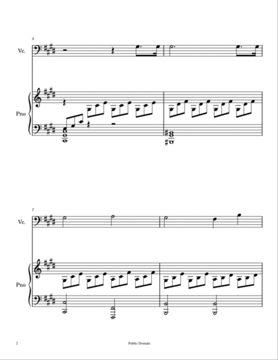 Moonlight Sonata - Cello and Piano - 1st movement Moonlight Sonata - Cello and Piano - 1st movement Piano scores gallery preview page 2