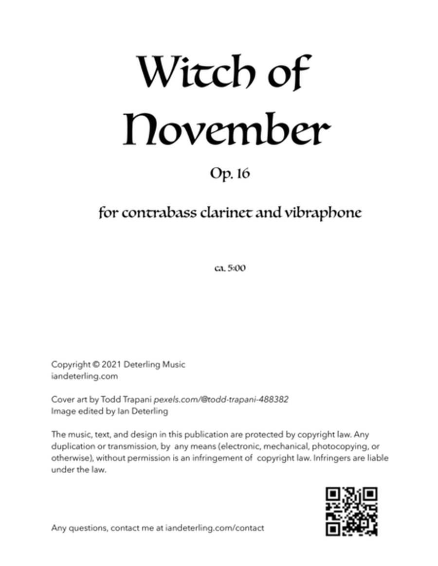 Witch of November (for contrabass clarinet and vibraphone) image number null