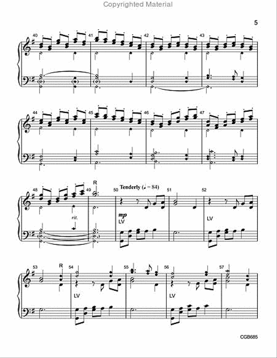 I Am So Glad Each Christmas Eve Handbell Choir scores gallery preview page 5