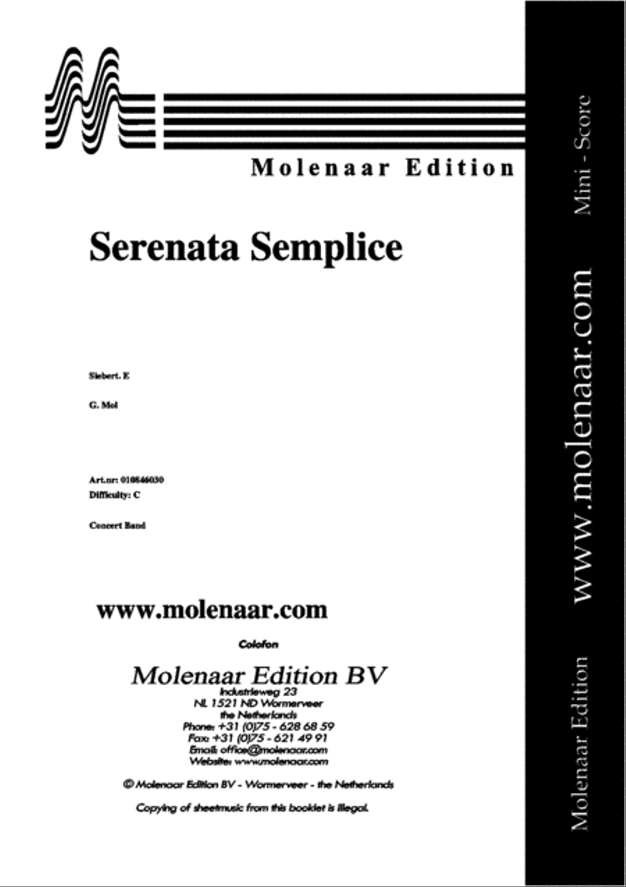 Serenata Semplice Concert Band scores gallery preview page 2