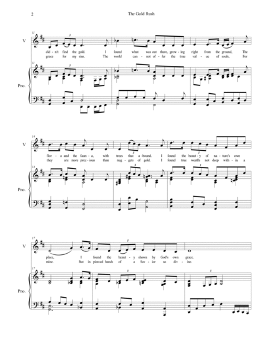 The Gold Rush, vocal solo Voice Solo scores gallery preview page 3