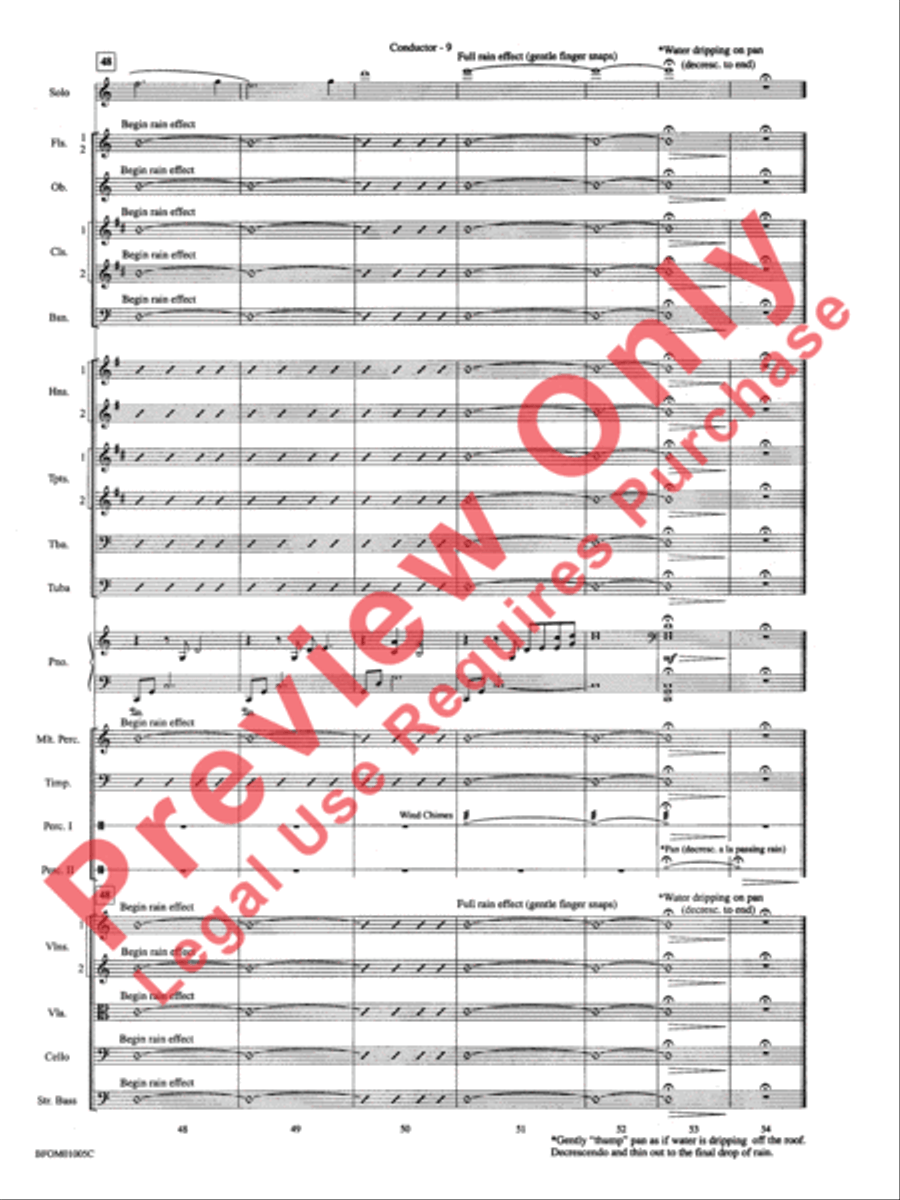 In a Gentle Rain (Movement II from the Willson Suite) Full Orchestra scores gallery preview page 12