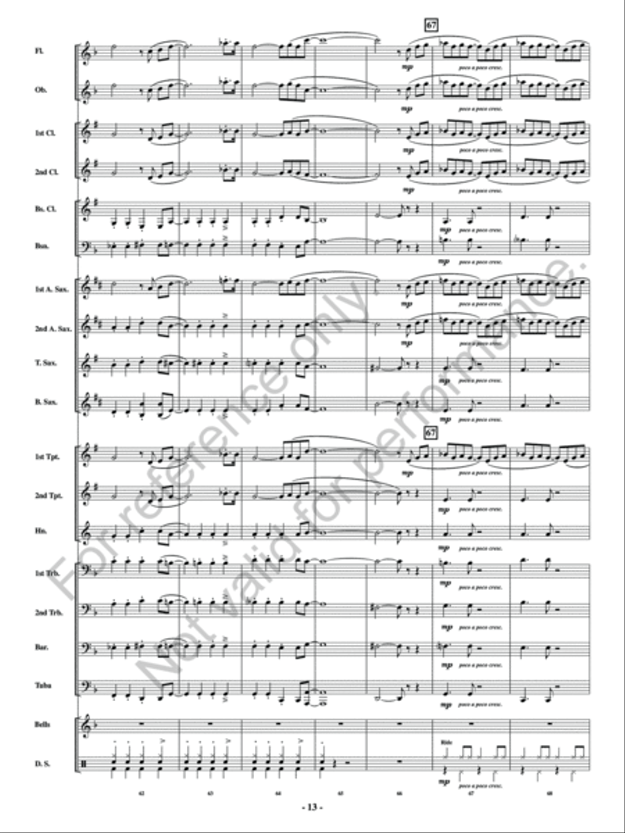 Blues March Concert Band scores gallery preview page 14