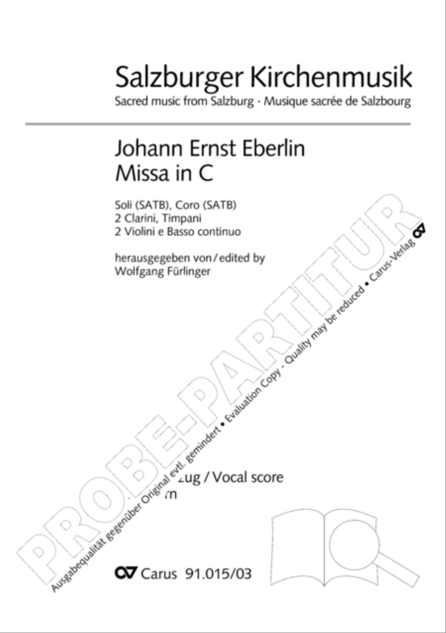 Mass in C (Missa in C) 4-Part scores gallery preview page 2