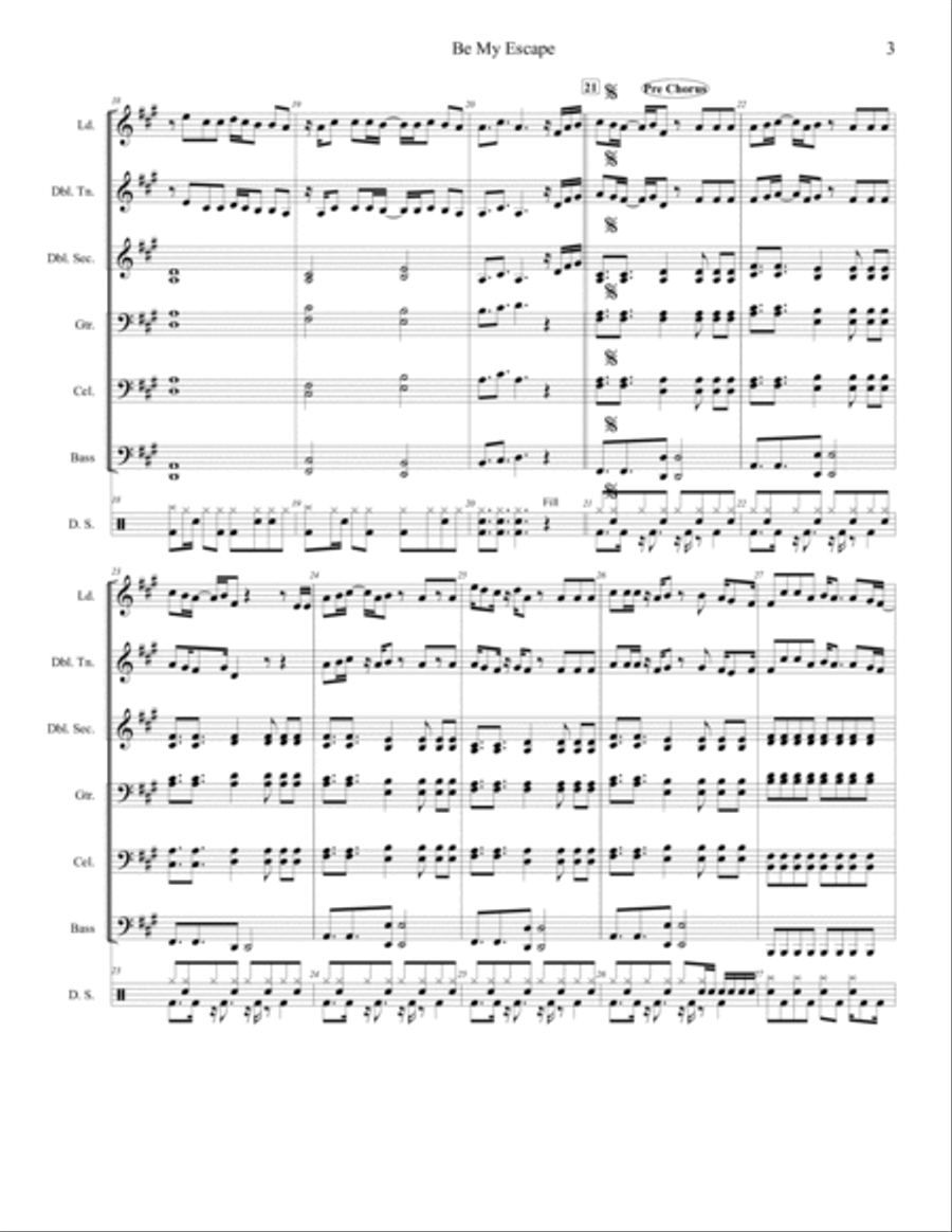 Be My Escape Steel Drum Band scores gallery preview page 3