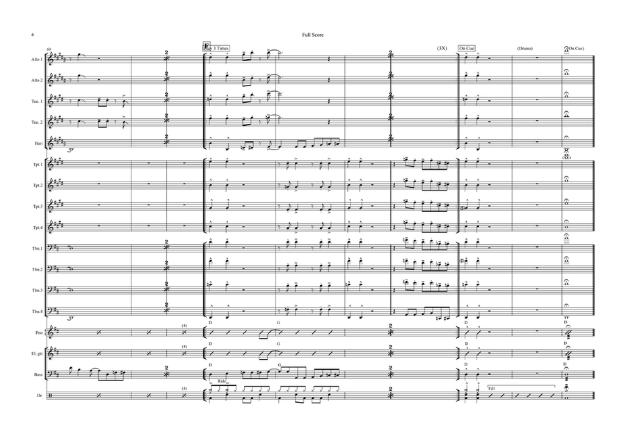 Burning Love Jazz Ensemble scores gallery preview page 6